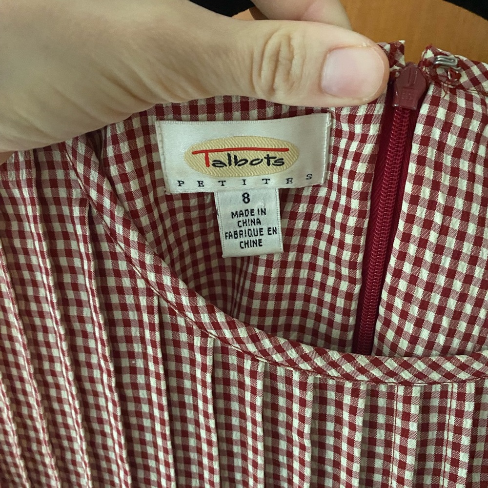 Vintage Red Gingham Dress - Picture 4 of 7